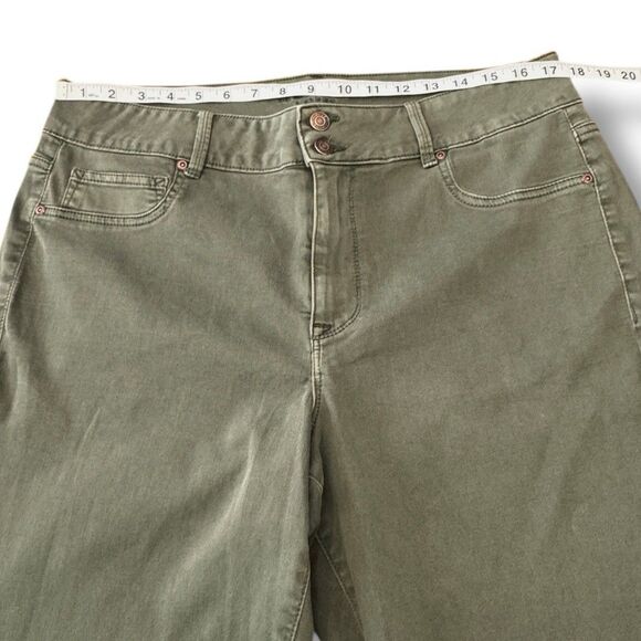 Maurices Green Chino Pants Casual Comfort Stretch Plus Woman’s Size 18w Long - Picture 3 of 15